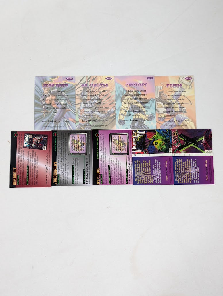 Marvel Fleer 1995 Ultra X-Men Bundle of 9 Trading Cards