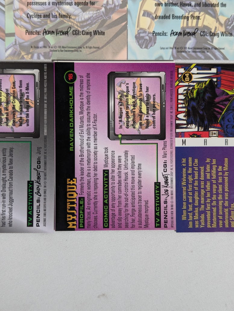 Marvel Fleer 1995 Ultra X-Men Bundle of 9 Trading Cards