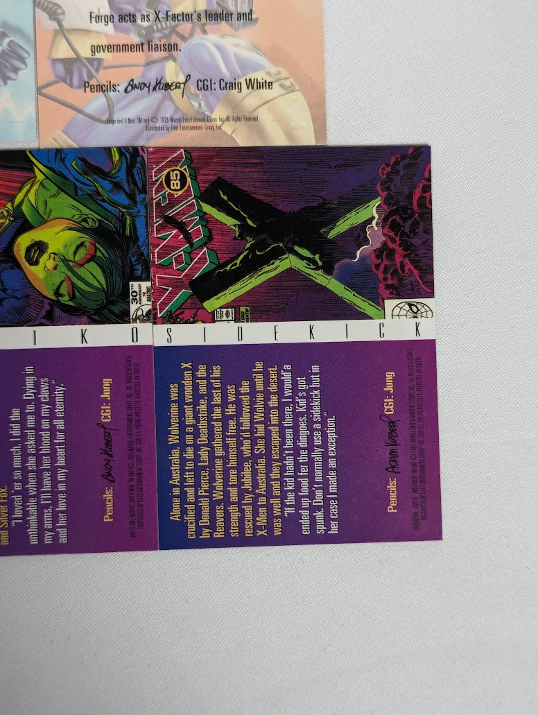 Marvel Fleer 1995 Ultra X-Men Bundle of 9 Trading Cards