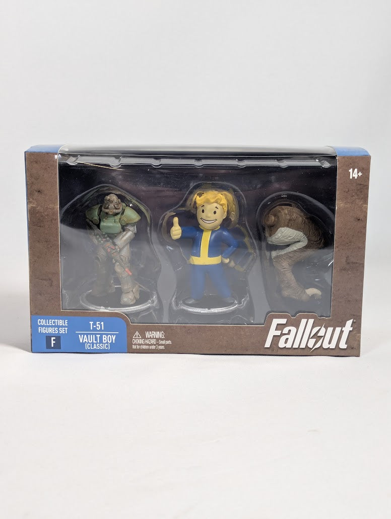 Fallout T-51 Power Armor & Vault Boy (Classic) 7cm Collectible Figures Set F