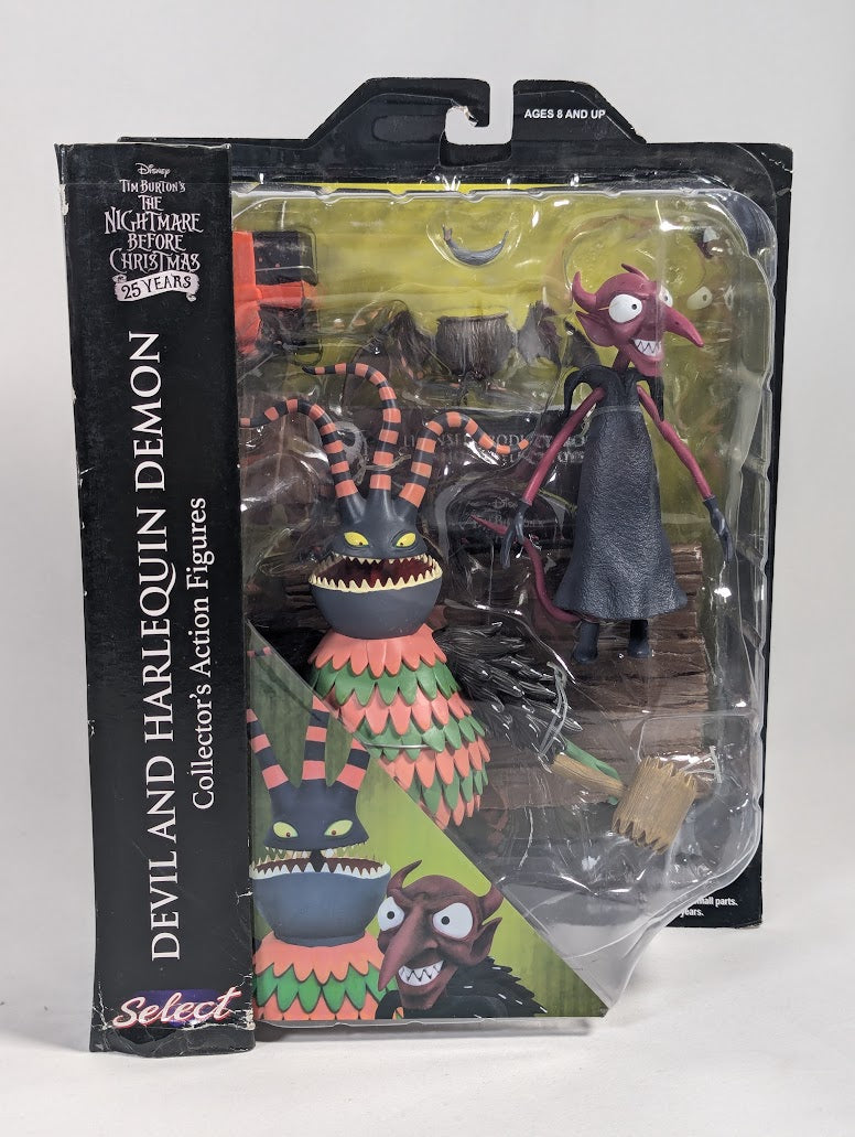 The Nightmare Before Christmas Devil and Harlequin Demon Diamond Select 2018 Collector's Action Figures