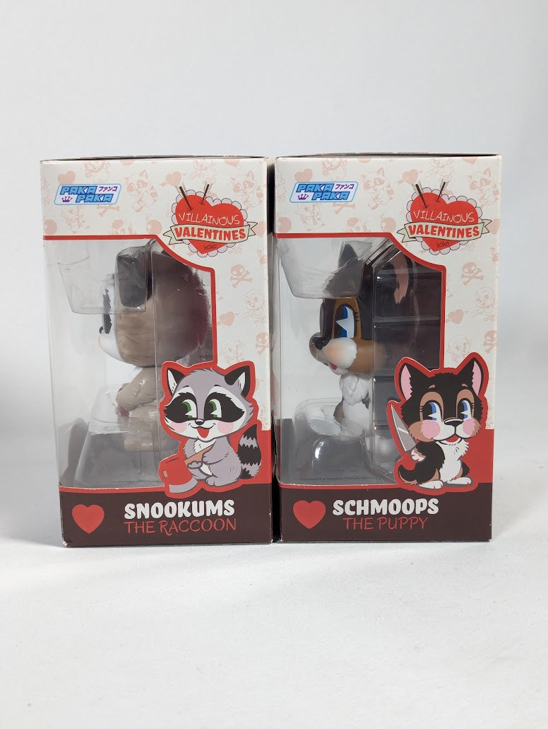 Villainous Valentines Snookums the Raccoon & Schmoops the Puppy Bundle of 2 Funko Paka Paka Vinyl Figures