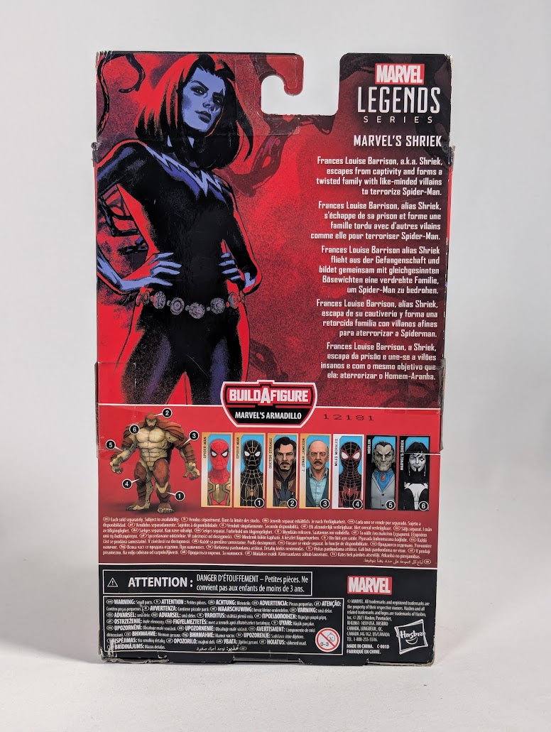 Marvel Legends Shriek (Armadillo Build-A-Figure) 2021 Hasbro Action Figure