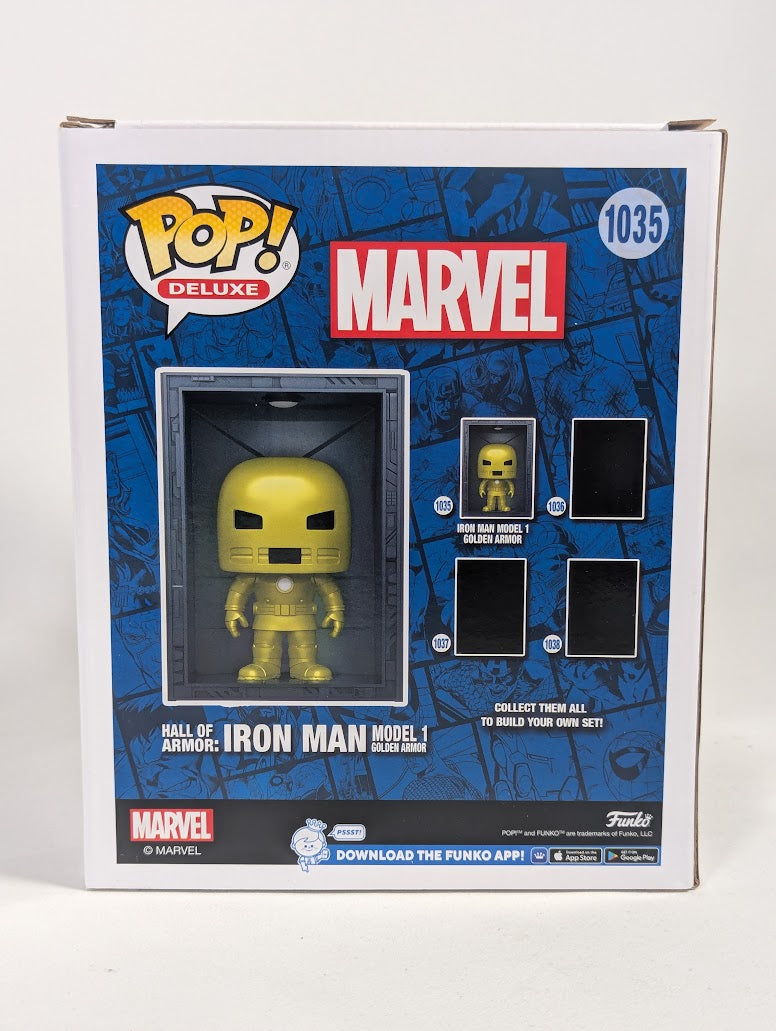 Marvel Hall of Armor Iron Man Model 1 Golden Armor Funko Pop! Deluxe Vinyl Figure #1035