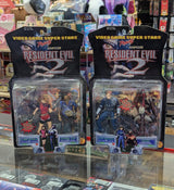 Resident Evil 2 Leon Kennedy & Claire Redfield Video Game Super Stars 1998 ToyBiz Action Figure Bundle