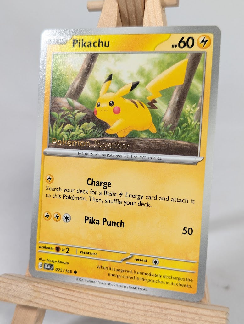 Pokemon Trading Card Game Pikachu 025/165 Pokemon 151 Poke Post 2023 Pokemon Together Stamped LP+