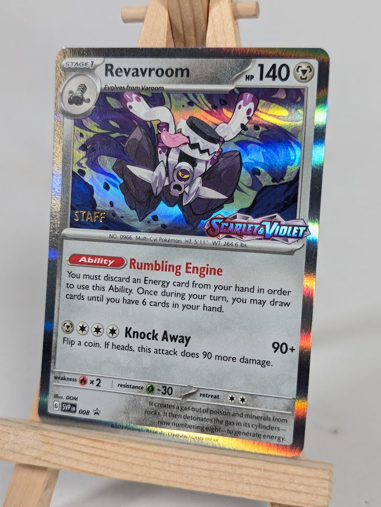 Pokemon Trading Card Game Revavroom 008 Scarlet & Violet Promo Staff Stamp LP+