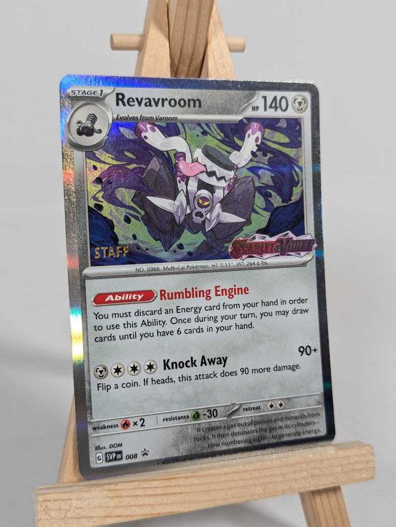 Pokemon Trading Card Game Revavroom 008 Scarlet & Violet Promo Staff Stamp LP+