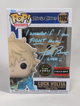 Black Clover Luck Voltia (Chase) (Glow in the Dark) (AAA Anime Exclusive) Funko Pop! Vinyl Figure #1102 Signed by Justin Briner