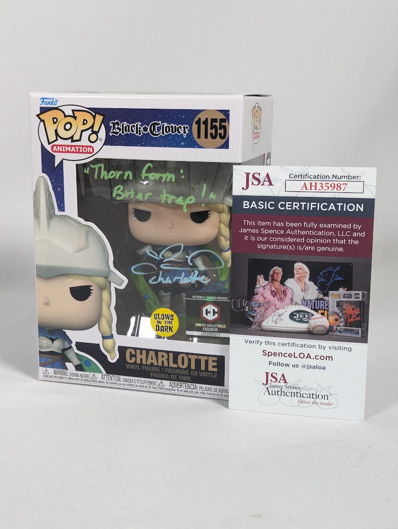 Black Clover Charlotte (Glow in the Dark) (Chalice Collectibles Exclusive) Funko Pop! Vinyl Figure #1155 Signed by Colleen Clinkenbeard
