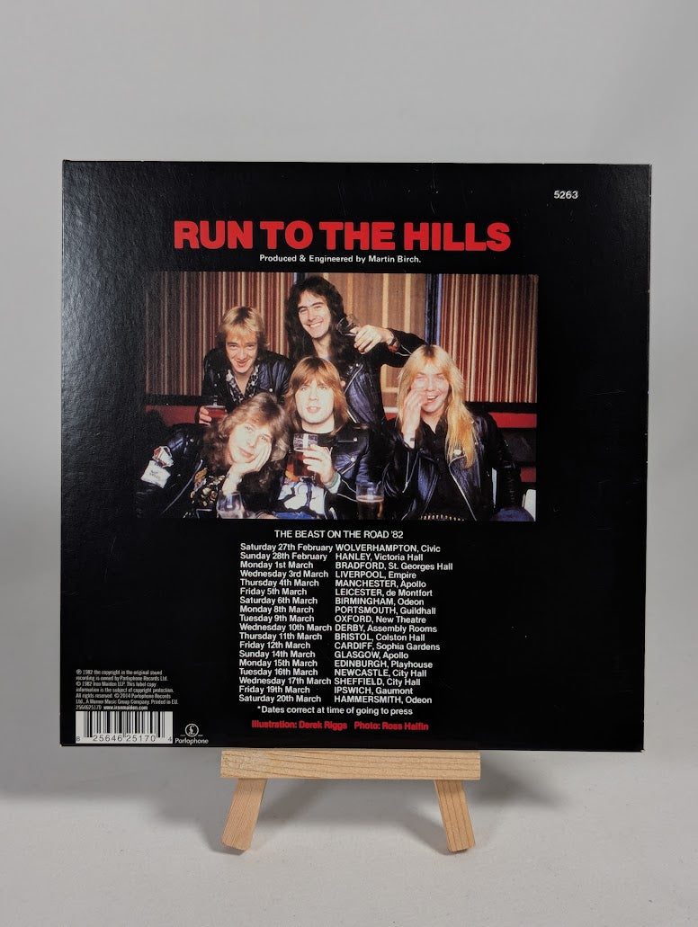 Iron Maiden Run to the Hills 7" Vinyl Record (2014 Parlophone Reissue)