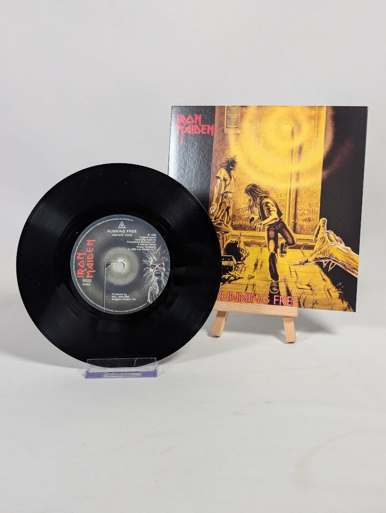 Iron Maiden Running Free 7" Vinyl Record (2014 Parlophone Reissue)