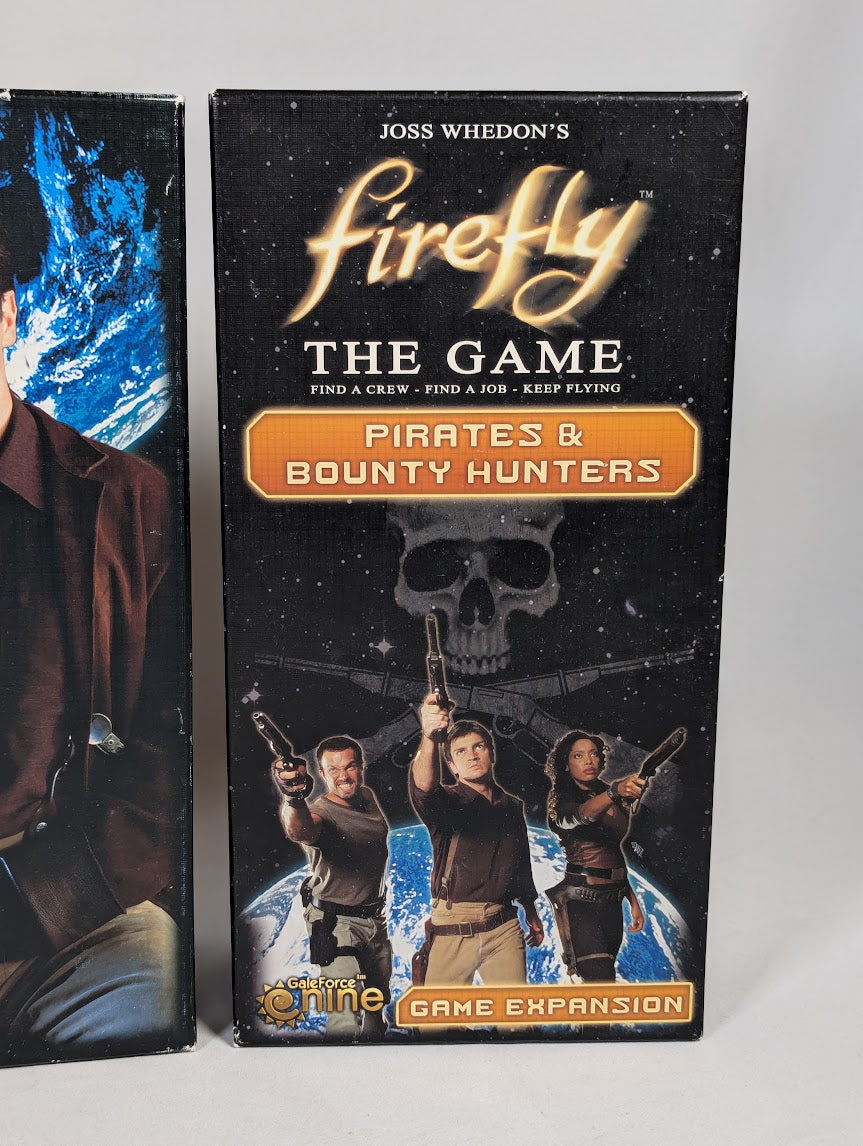 Firefly The Game & Pirates & Bounty Hunters Expansion GaleForce Online 2013 Board Game Bundle