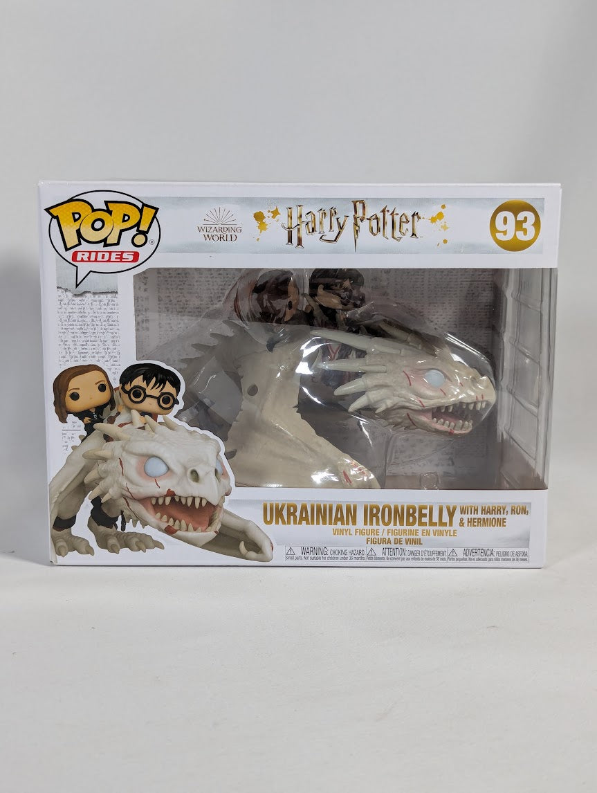 Harry Potter Ukrainian Ironbelly With Harry, Ron & Hermione Funko Pop! Rides Vinyl Figure #93