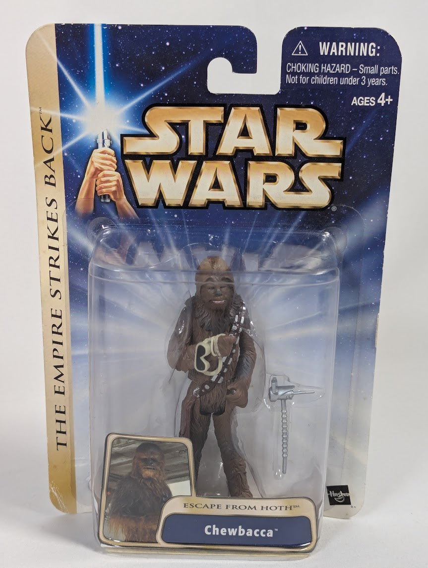 Star Wars Chewbacca Mynock Hunt (2002) & Escape From Hoth (2003) Hasbro Action Figure Bundle