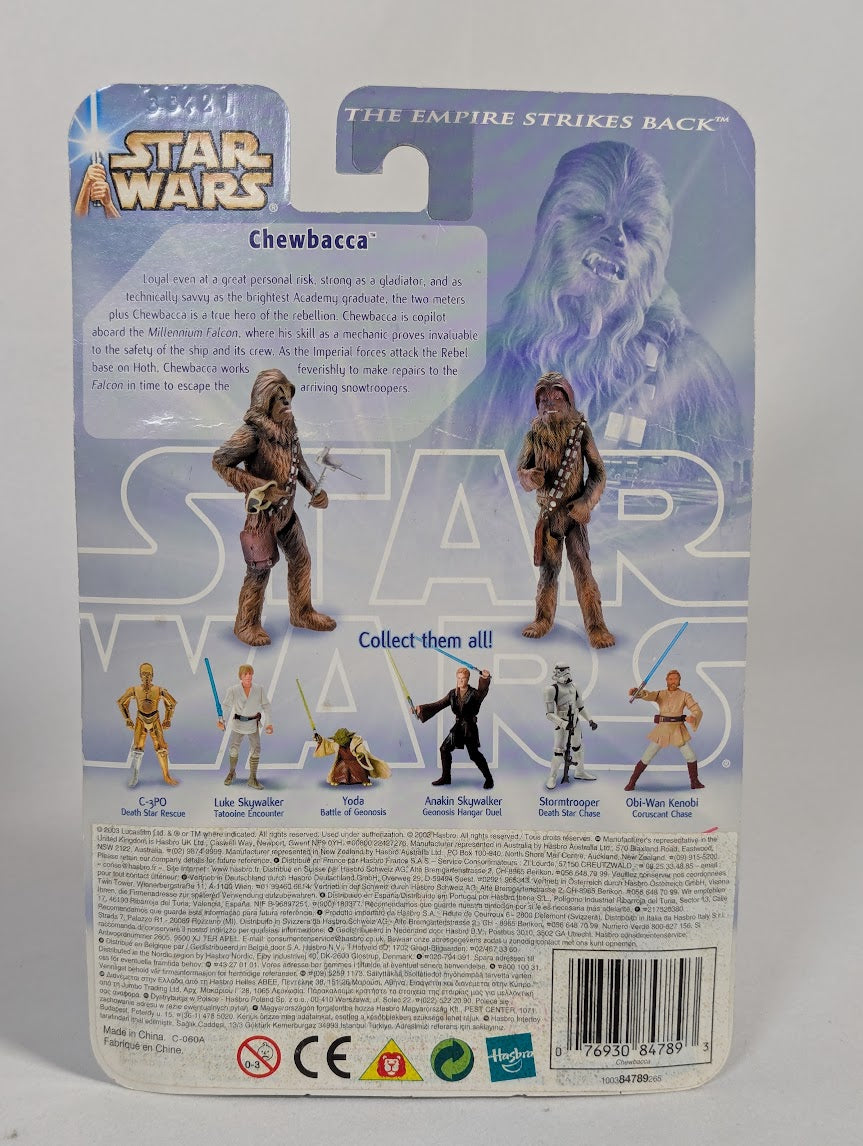 Star Wars Chewbacca Mynock Hunt (2002) & Escape From Hoth (2003) Hasbro Action Figure Bundle