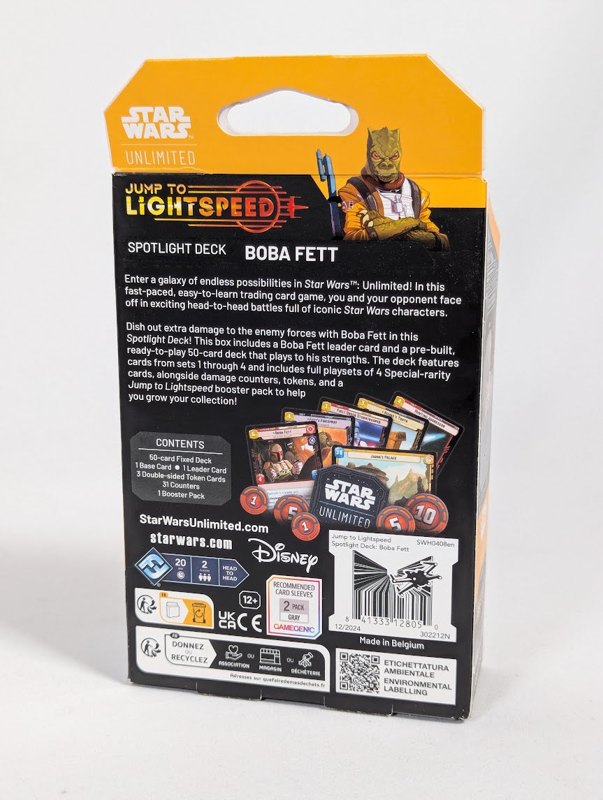 Star Wars Unlimited Jump to Lightspeed Boba Fett Spotlight Deck