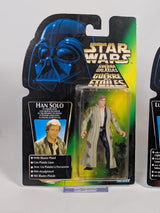 Star Wars Luke Skywalker (1995), Han Solo (1995) & Han Solo in Endor Gear (1996) Kenner Action Figure Bundle