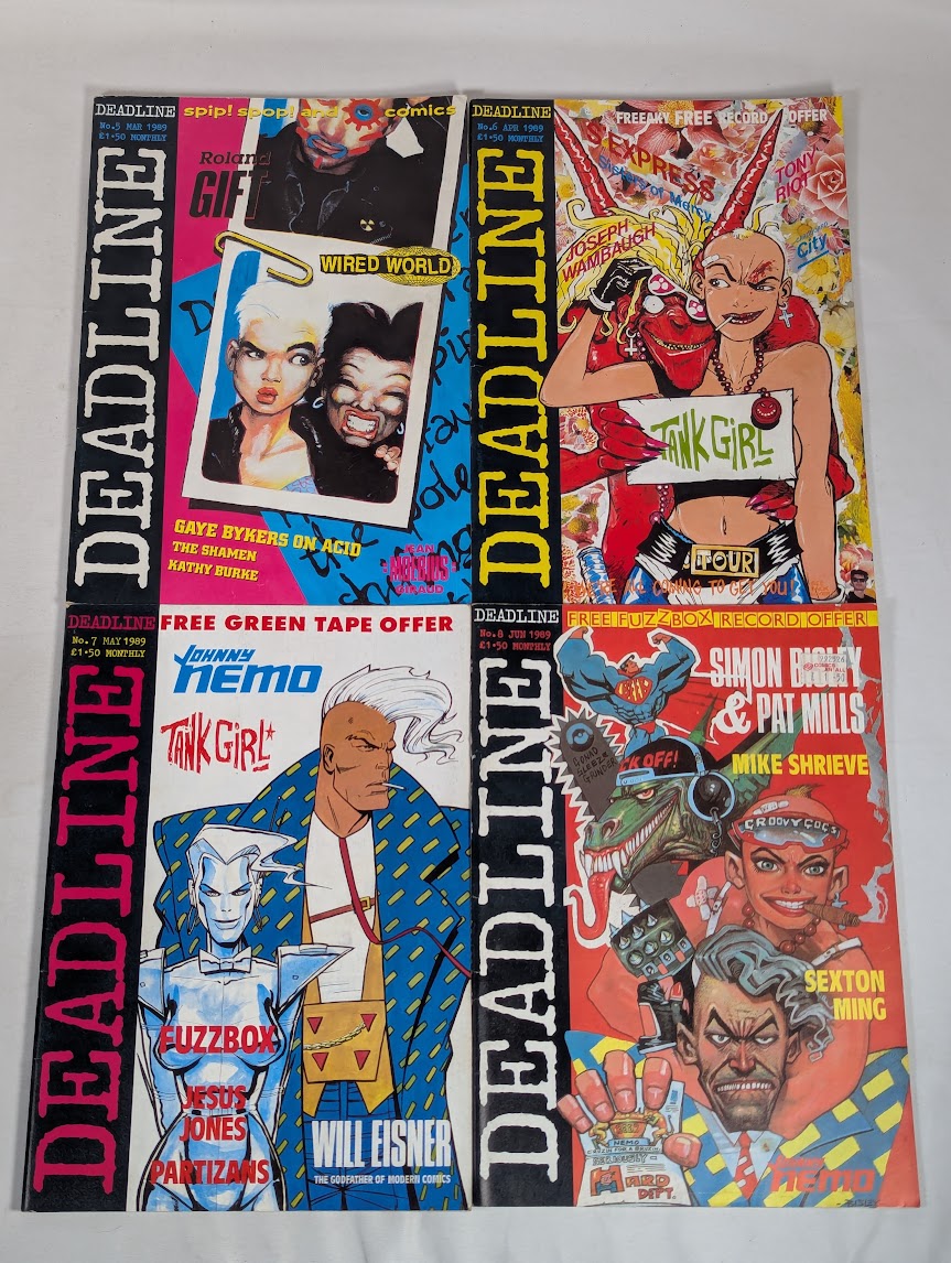Deadline (1988) Issues 1 - 11 (First Appearance of Tank Girl) Magazine Bundle