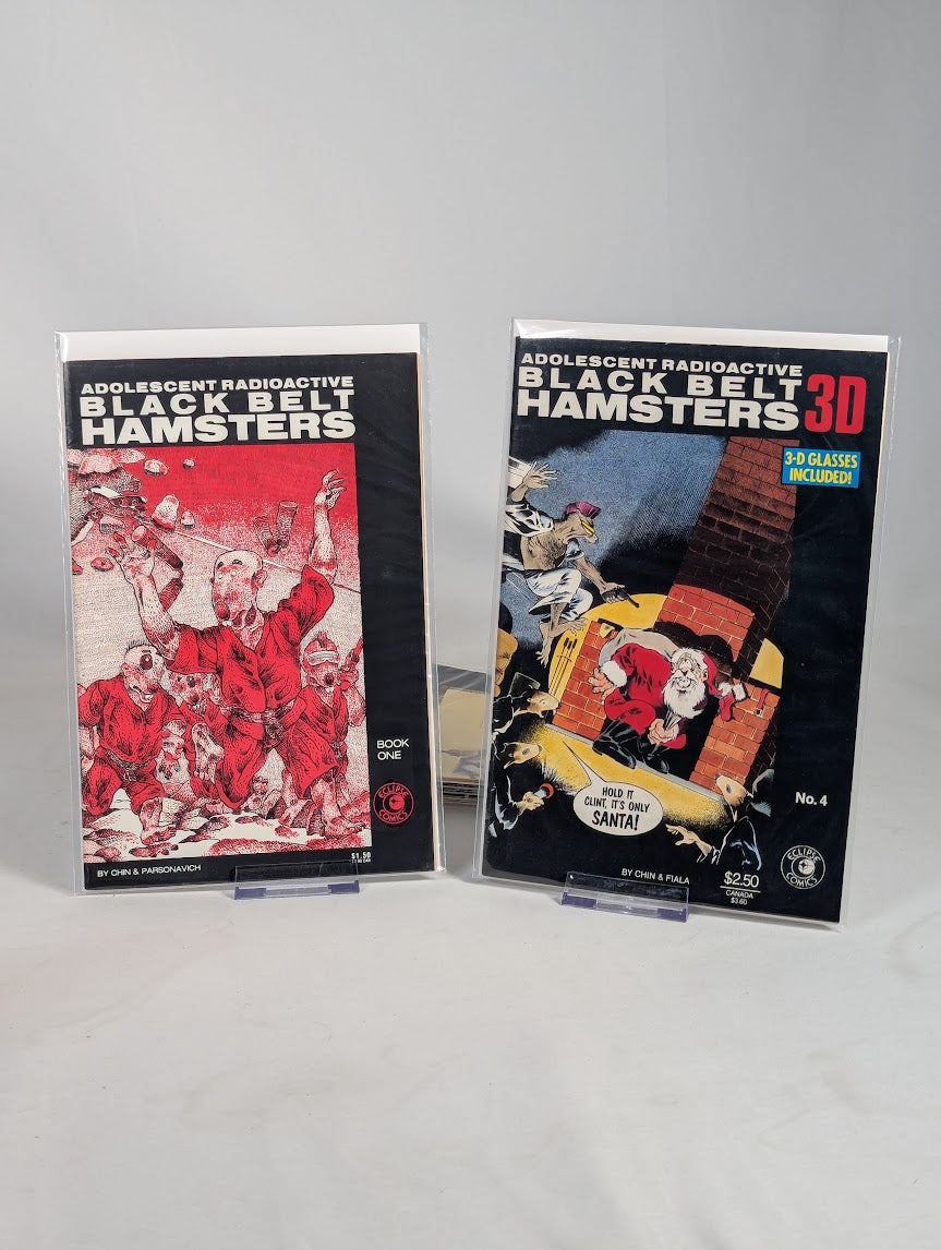 Adolescent Radioactive Black Belt Hamsters (1986) Issues 1, 3, 4, 5 & 3D Issues 1, 3, 4 Comic Bundle