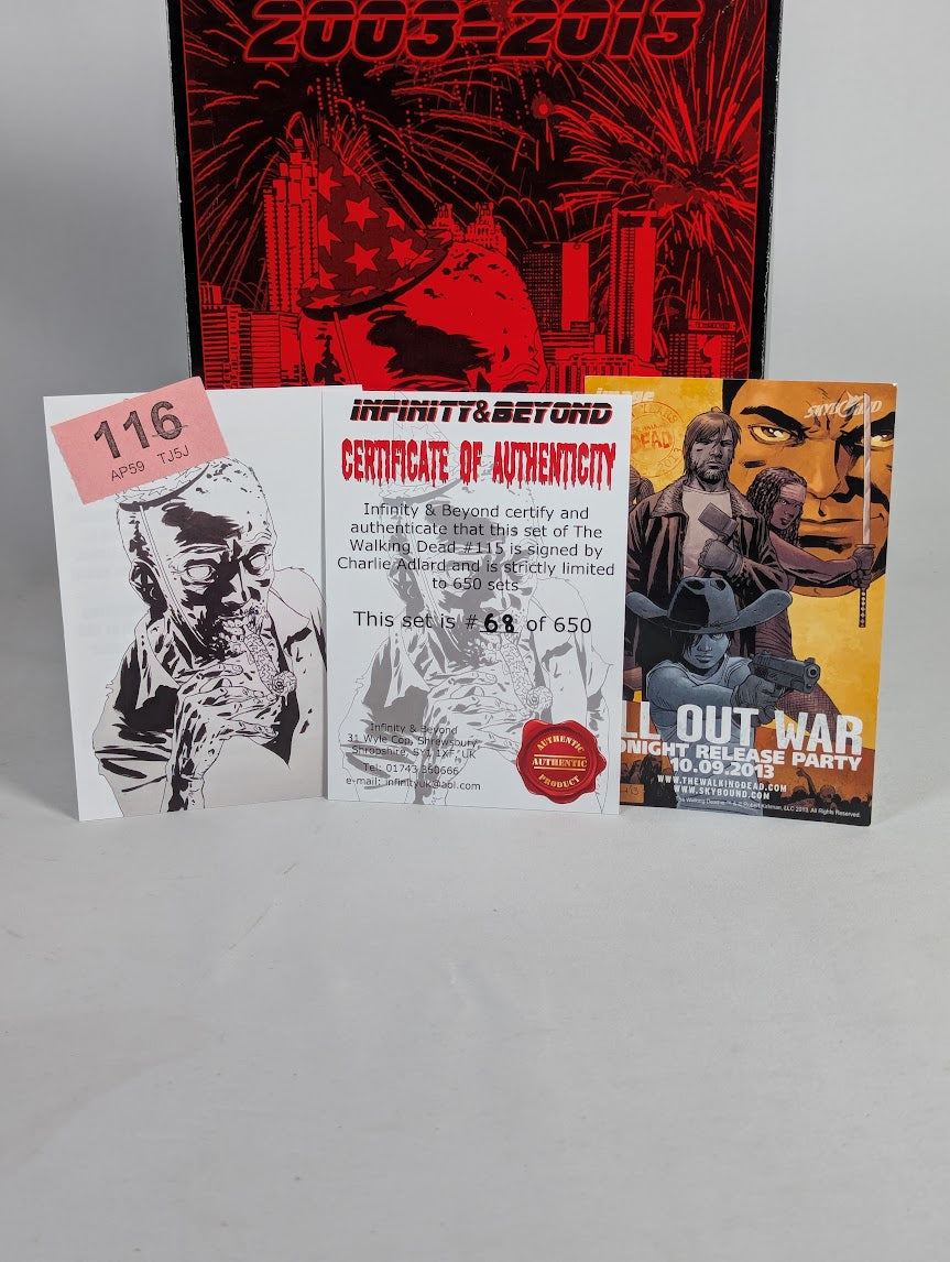 The Walking Dead 2003 - 2013 Ten Year Anniversary Charlie Adlard Signed Comic Book Box Set (Includes 14 Variant Covers) (Limited Edition 68 / 650)