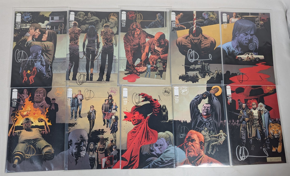 The Walking Dead 2003 - 2013 Ten Year Anniversary Charlie Adlard Signed Comic Book Box Set (Includes 14 Variant Covers) (Limited Edition 68 / 650)