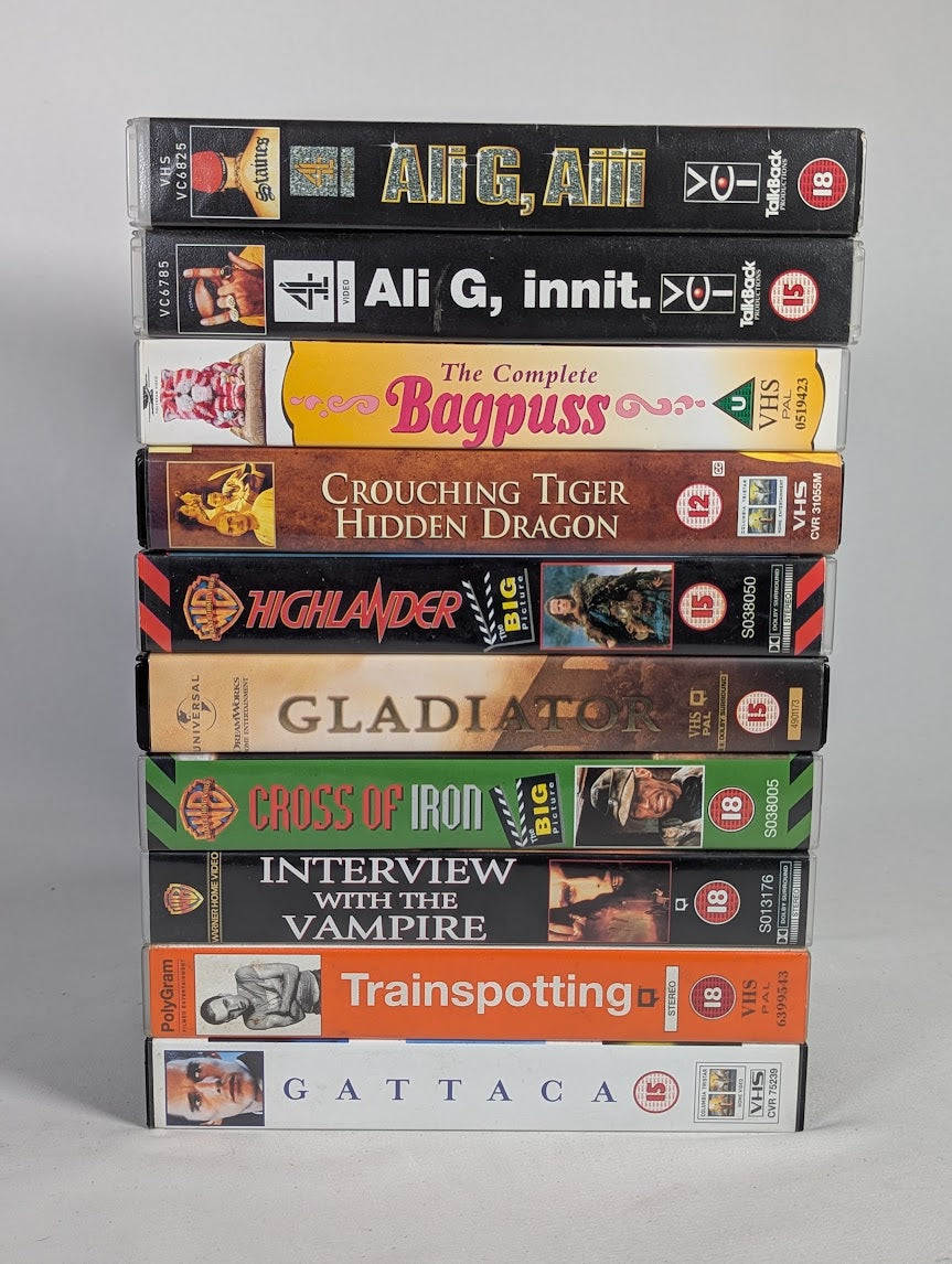 Film & TV Classics Bundle of 10 VHS Tapes