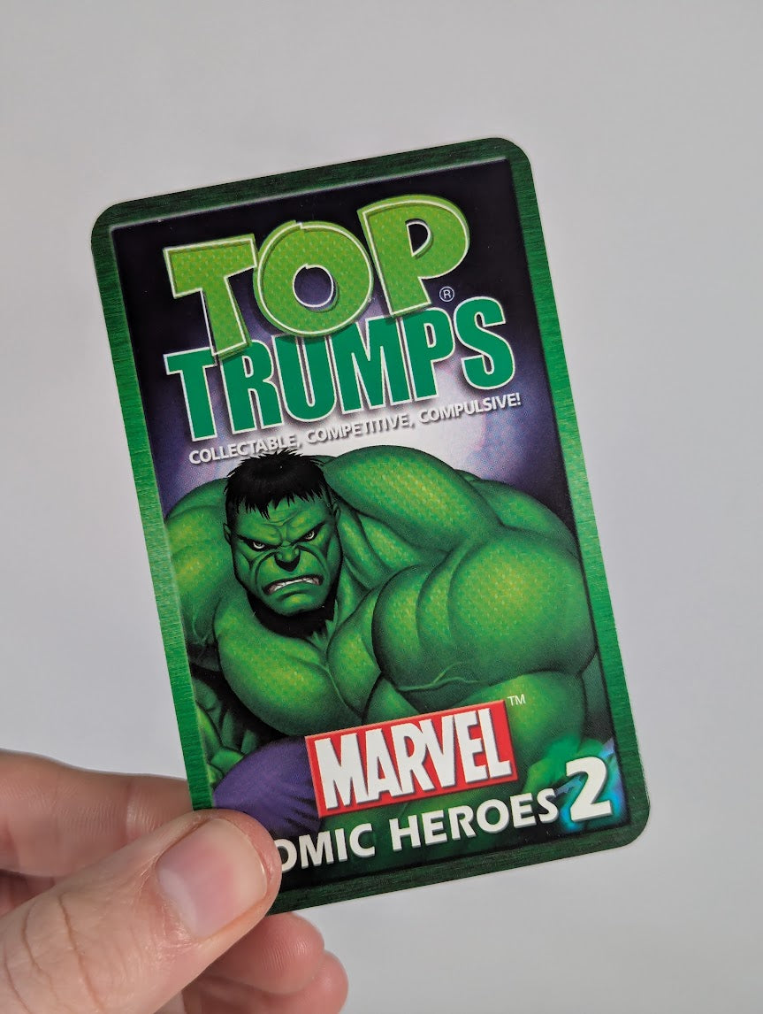 Top Trumps Marvel Comic Heroes 1 & 2 2003 Winning Moves Card Game Bundle