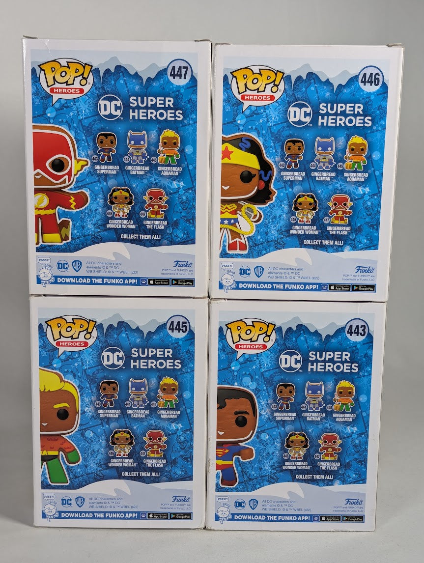 DC Comics Gingerbread Superheroes Bundle of 4 Funko Pop! Vinyl Figures