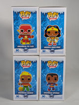 DC Comics Gingerbread Superheroes Bundle of 4 Funko Pop! Vinyl Figures