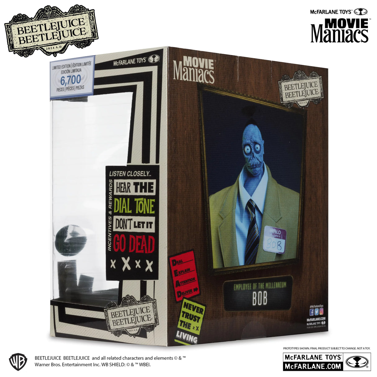 Beetlejuice Astrid, Bob & Chase Bob Bundle of 3 McFarlane Toys Movie Maniacs Statues