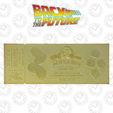 Back to the Future Limited Edition 24k Gold Plated Biff Tannen Museum Entrance Ticket