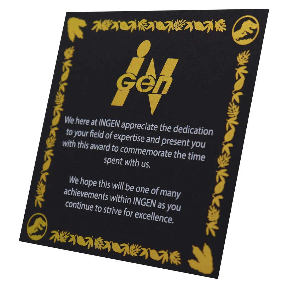 Jurassic Park Park Ranger Service Award