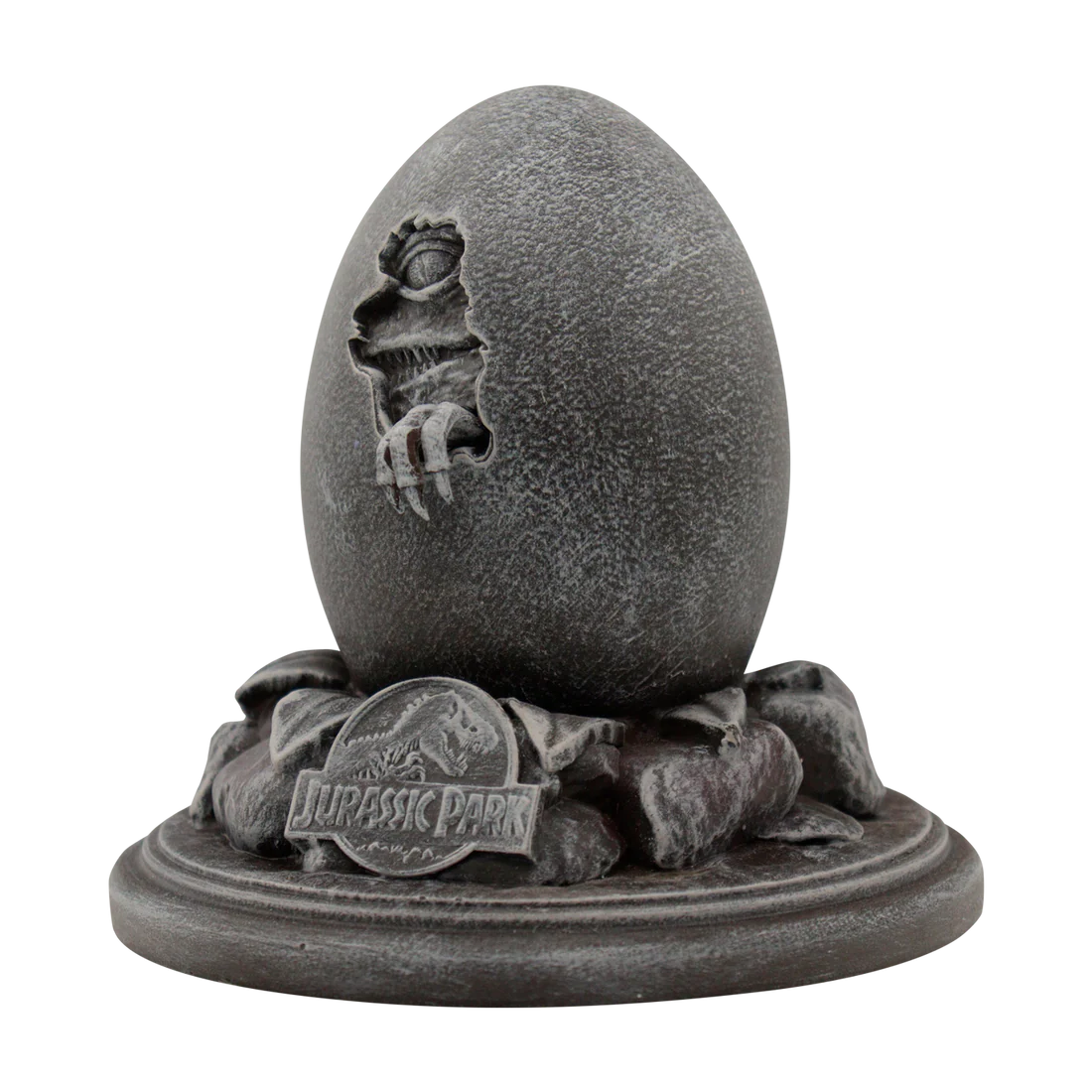 Jurassic Park Velociraptor Egg Statue & John Hammond Replica Cane Set