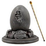 Jurassic Park Velociraptor Egg Statue & John Hammond Replica Cane Set