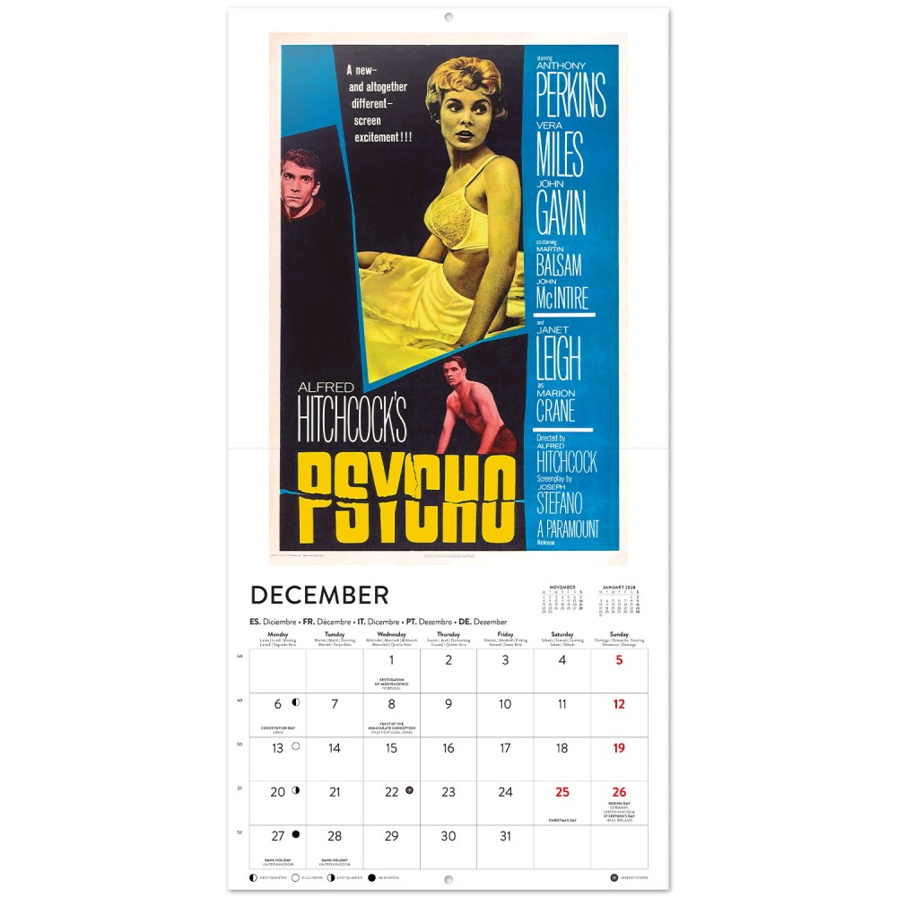 Classic Films Posters 2027 Calendar