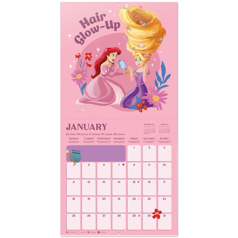 Disney Princess 2027 Calendar