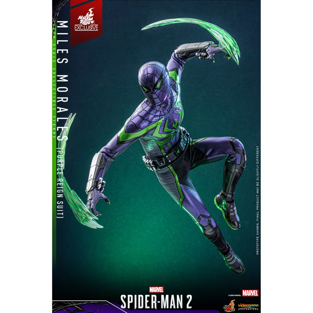 Spider-Man 2 Miles Morales Hot Toy Exclusive 1/6 Scale Purple Reign Suit