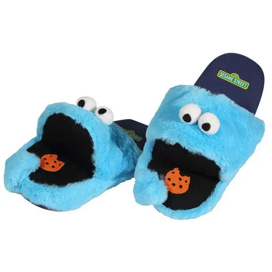 Sesame Street Cookie Monster Unisex Blue Slippers S/M Size
