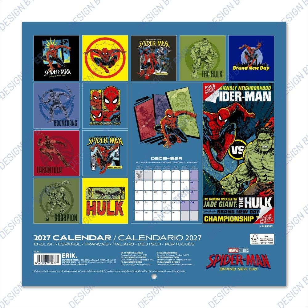 Marvel Spider-Man 2027 Calendar