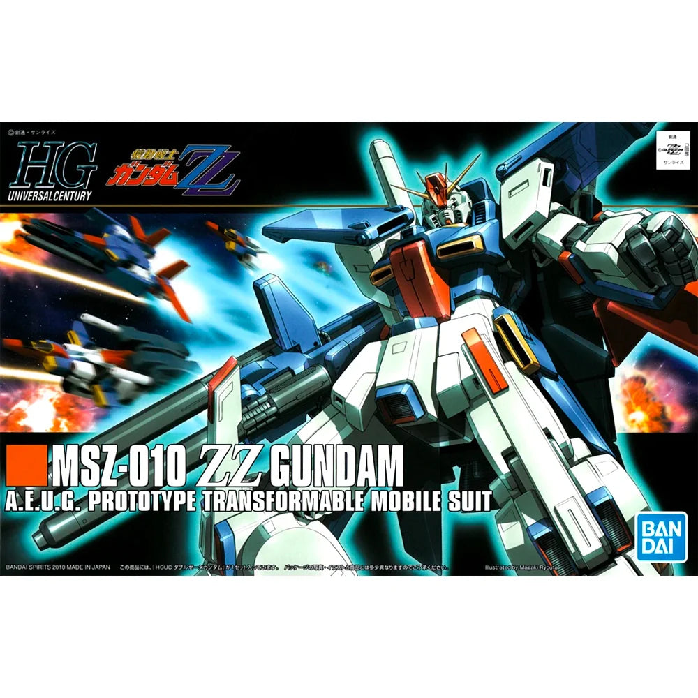 HG Universal Century MSZ-010 ZZ Gundam A.E.U.G Prototype Transformable Mobile Suit 1/144 Scale Model Kit