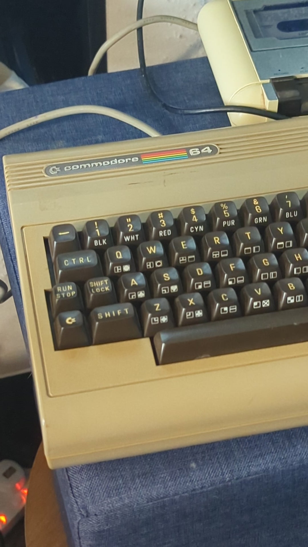 Commadore 64 Micro Computer Bundle With Datasette Model 1530 Cassette Tape Reader & 7 Games