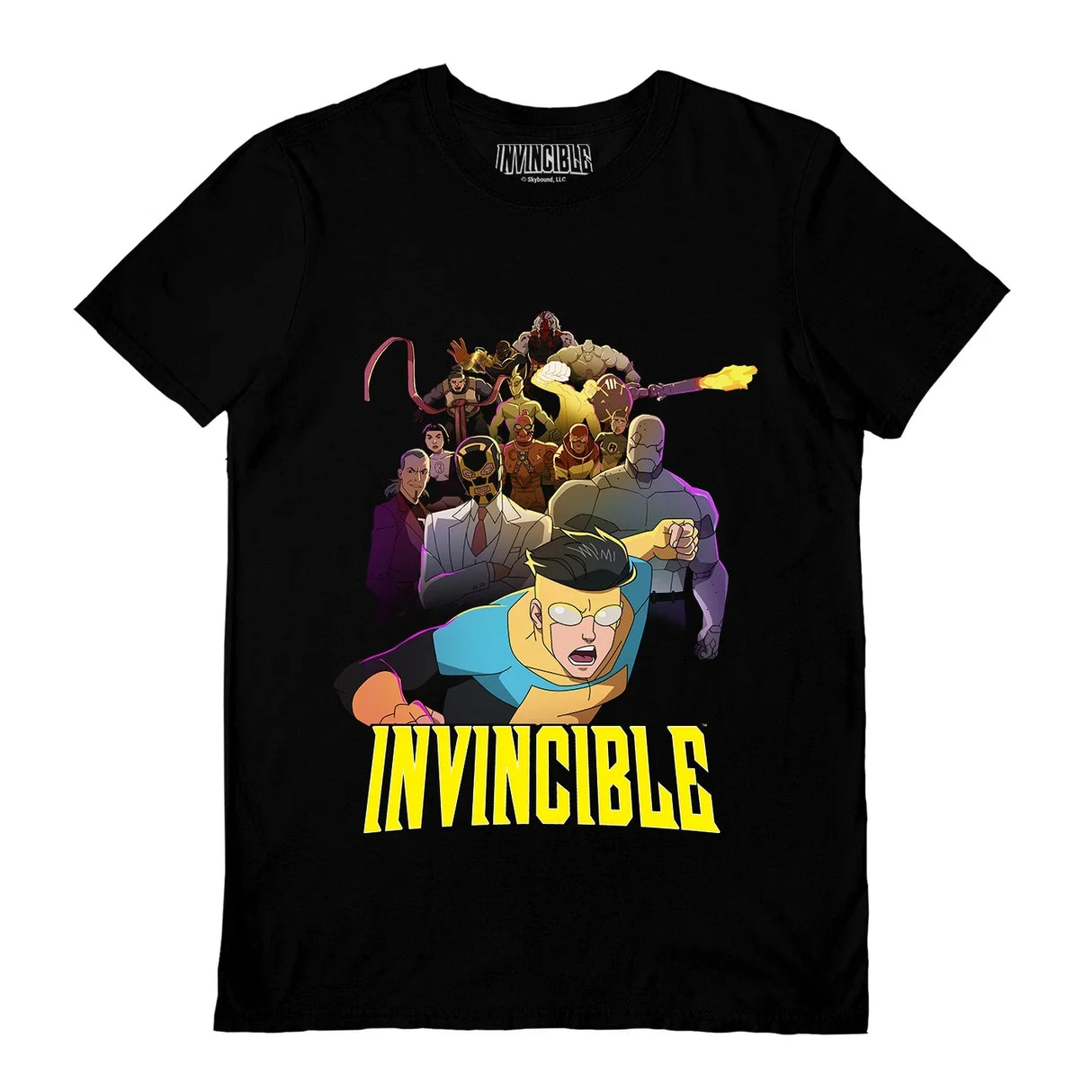 INVINCIBLE (MONTAGE) BLACK UNISEX T-SHIRT