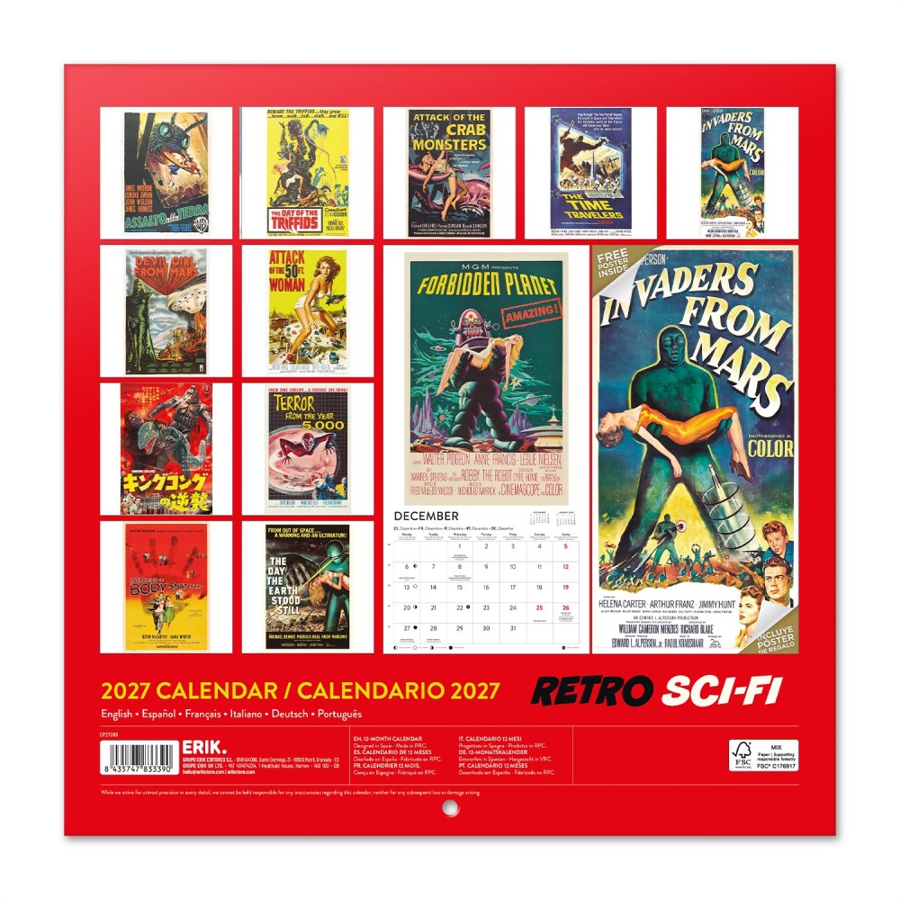 Retro Sci-Fi 2027 Calendar