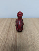 Antique Chinese Buddha Small Cinnabar Resin Snuff Bottle