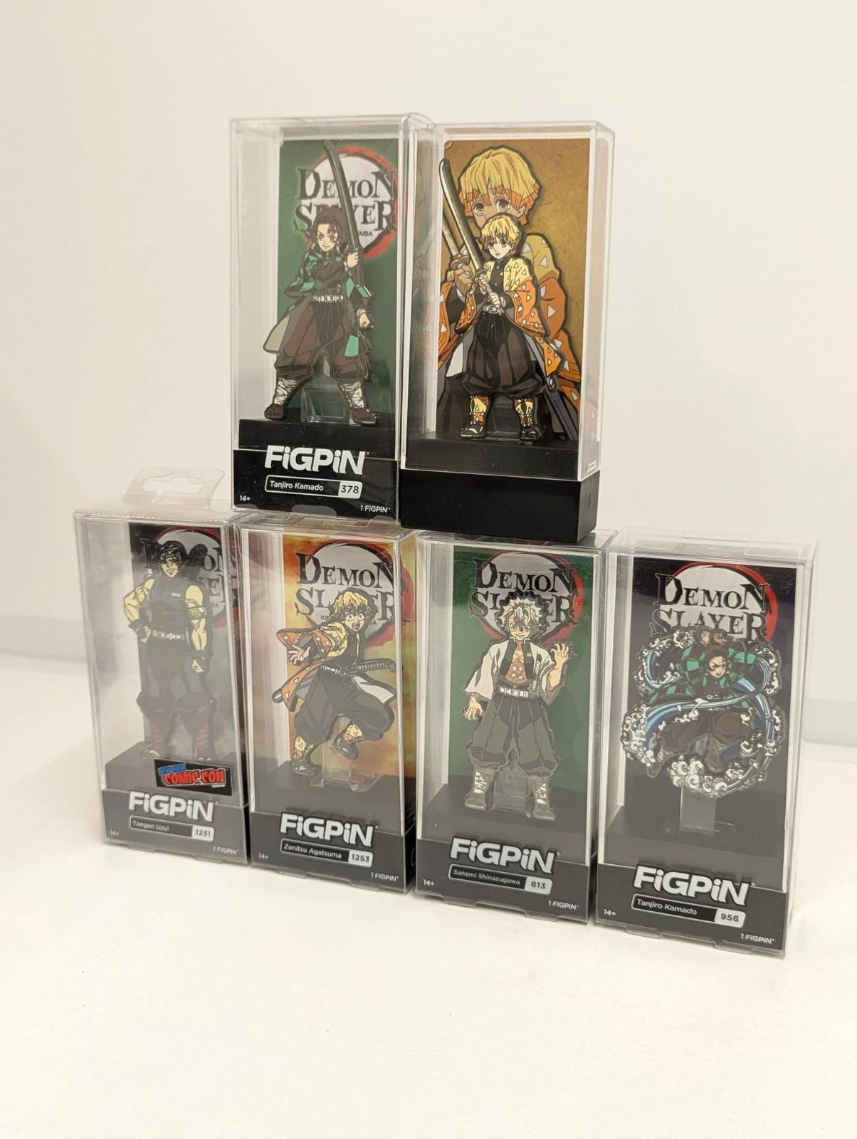 Demon Slayer FiGPiN Bundle of 14 Pins (Glitter & Convention Exclusives)
