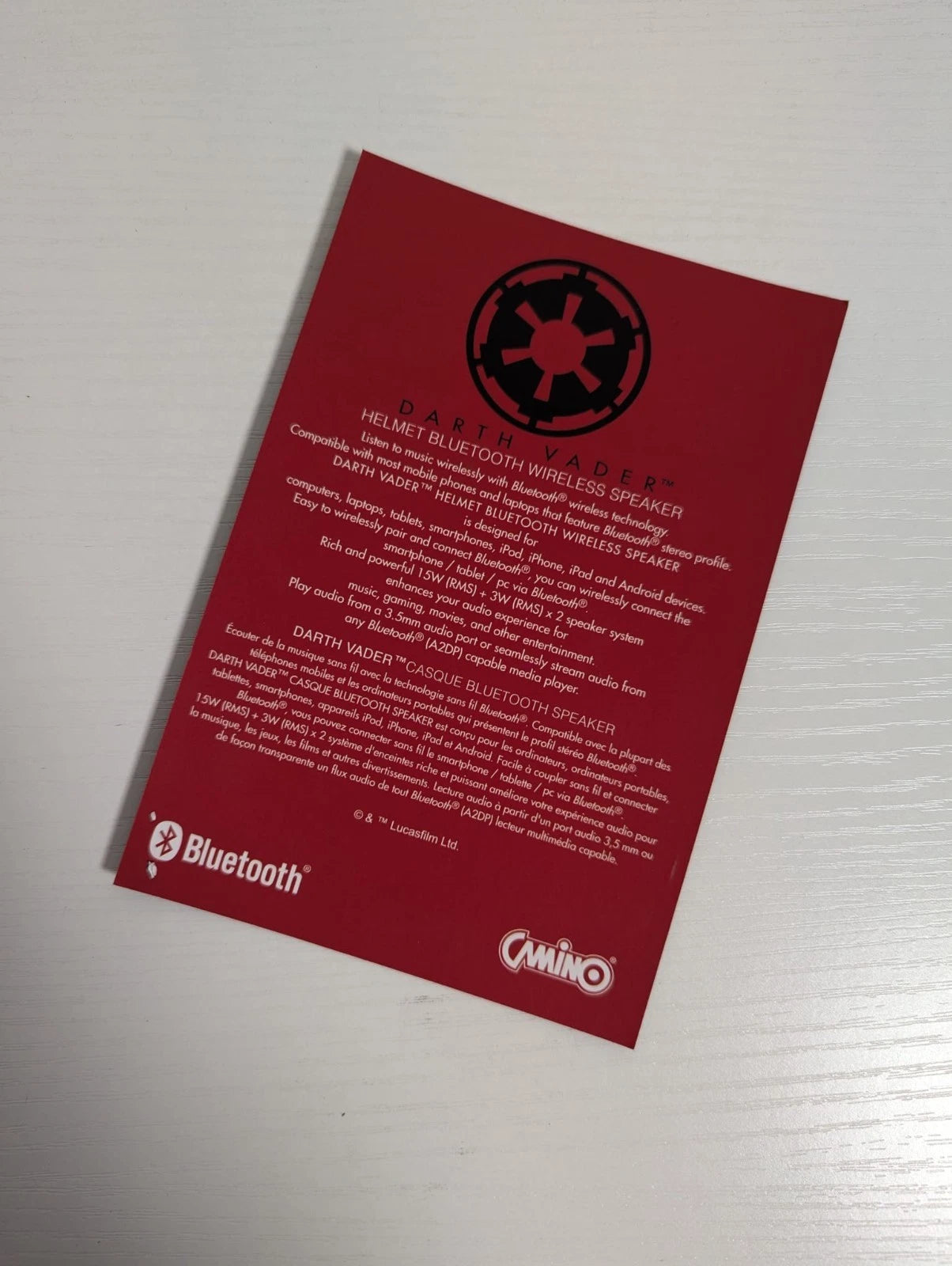 Star Wars Darth Vader 1:1 Scale Helmet Wireless Bluetooth Speaker Camino