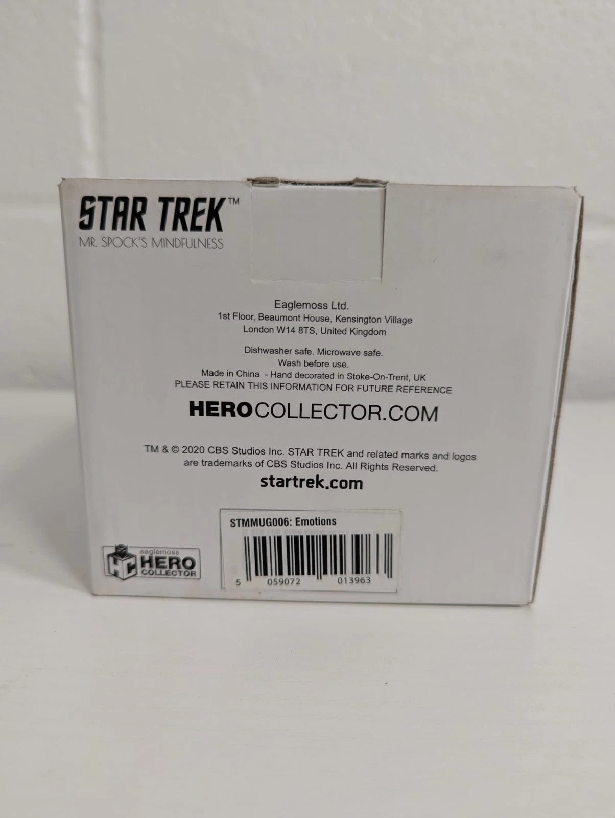 Star Trek Mr Spock's Mindfulness Emotions Mug Eaglemoss Hero Collector