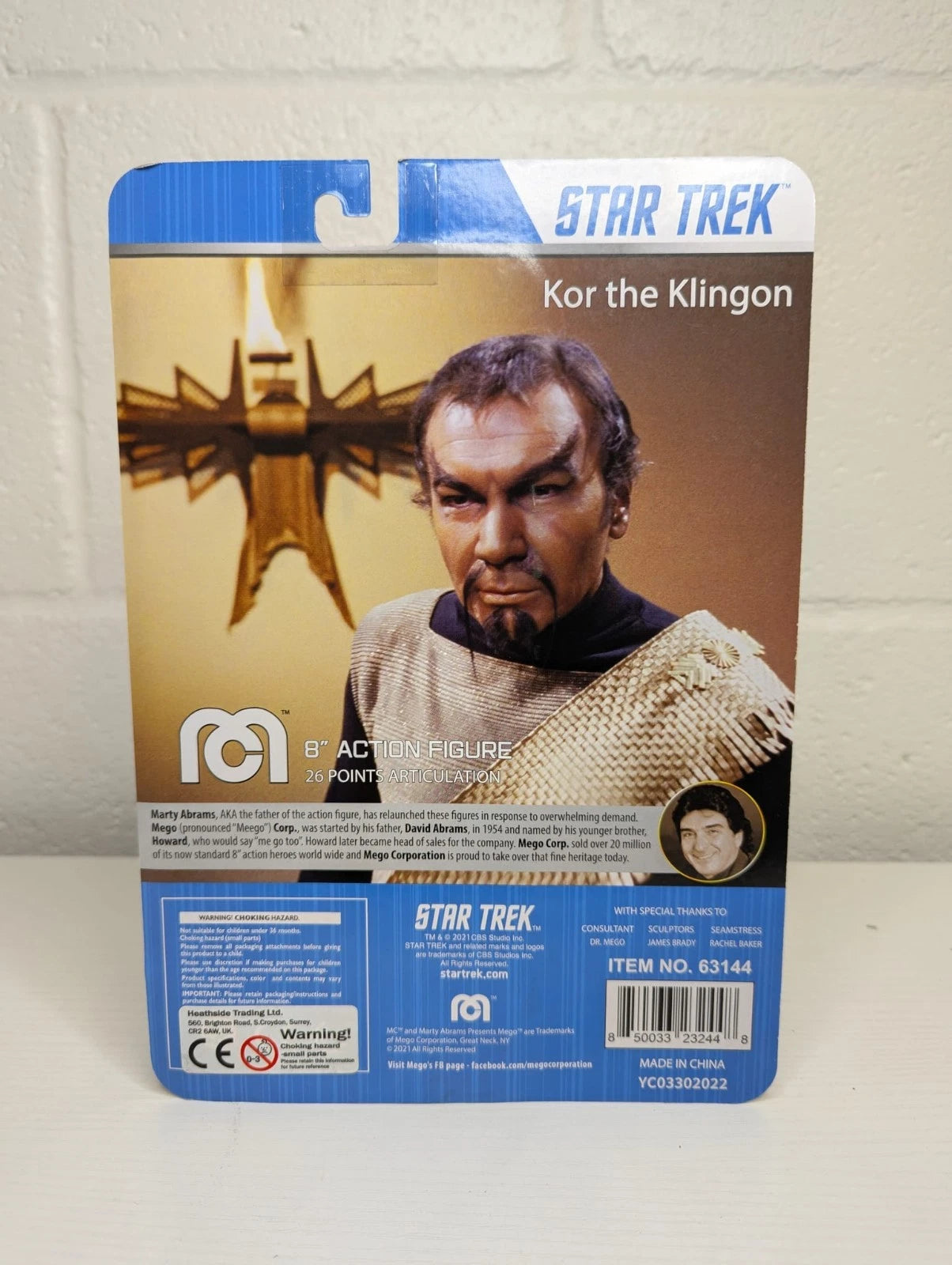 Star Trek Kor the Klingon Mego 8" Action Figure Limited Edition #185