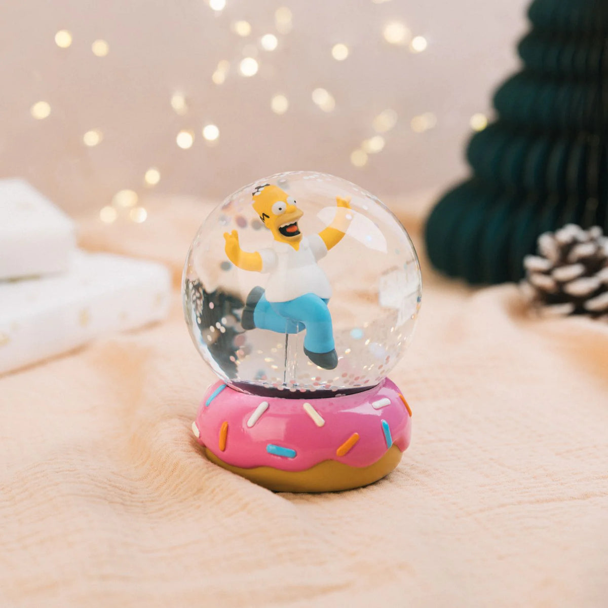 The Simpsons Homer Simpson Doughnut Snow Globe